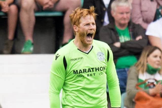 Adam Bogdan pulled off several fine saves to help send Hibs through to the Europa League third qualifying round. Picture: SNS Group