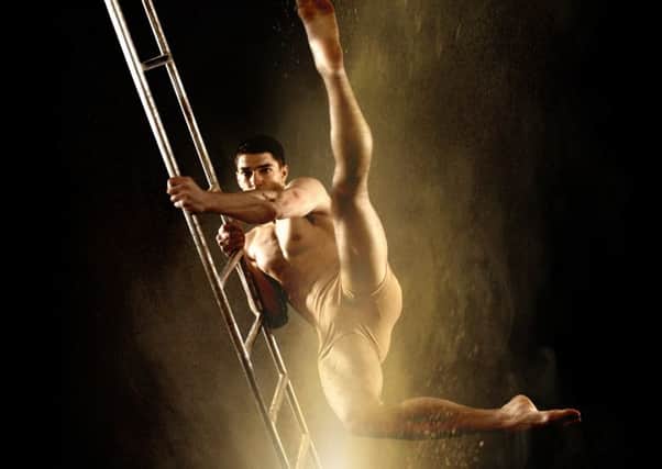The company's show is rounded off with a duet between a man and a ladder. Picture: Contributed