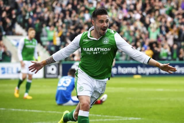 Jamie Maclaren will return to the capital on a season-long loan with Hibs. Picture: SNS Group