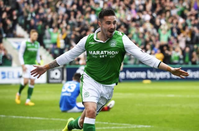 Jamie Maclaren will return to the capital on a season-long loan with Hibs. Picture: SNS Group