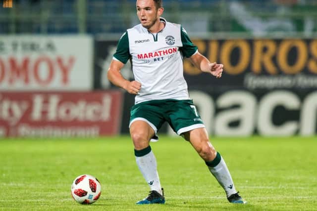 Hibs John McGinn has been grateful for the advice of manager Neil Lennon, who was also the subject of a protracted transfer saga. Picture: SNS