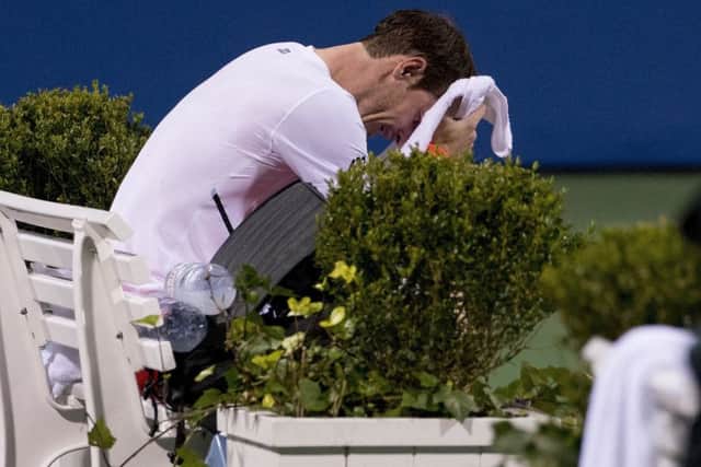 Andy Murray cut a dejected and exhausted figure by the end. Picture: AP.
