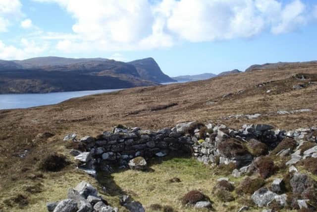Remains of a shieling above Loch Reasort on the isle of Lewis. PIC: www.geograph.co.uk