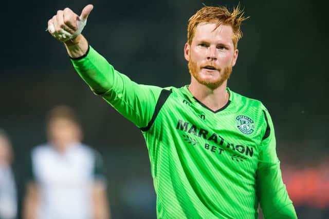 Hibs goalkeeper Adam Bogdan made a series of excellent saves as Hibs overcame Asteras Tripolis in the Europa League. Picture: Ross Parker/SNS