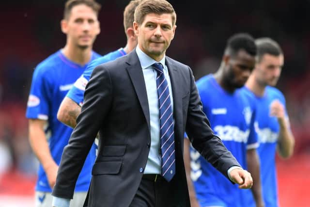 Steven Gerrard came very close to victory in his first league match as Rangers boss. Picture: SNS