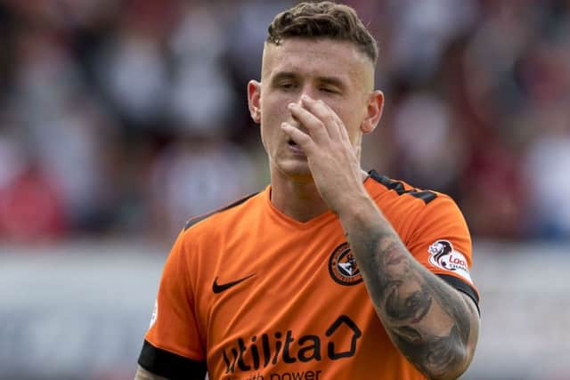 Fraser Aird was furious after Dundee United's defeat by Dunfermline. Picture: SNS.