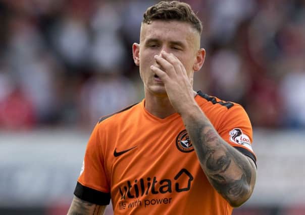 Fraser Aird was furious after Dundee United's defeat by Dunfermline. Picture: SNS.