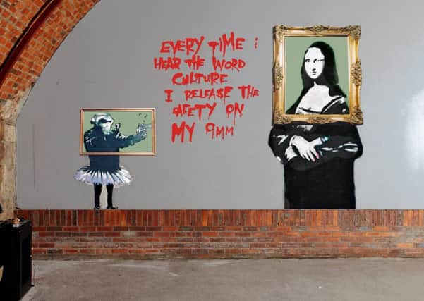 Argyle Street Arches (ASA) is undertaking a five-month project to restore three Banksy murals in Glasgow, in partnership with London-based Fine Art Restoration Co. (FARCO).  Picture: SWNS