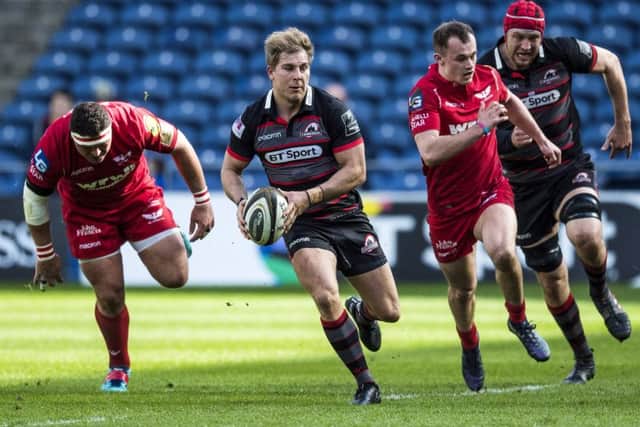 Jaco van der Walt, centre, settled in very quickly when he joined Edinburgh last season. Picture: SNS/SRU