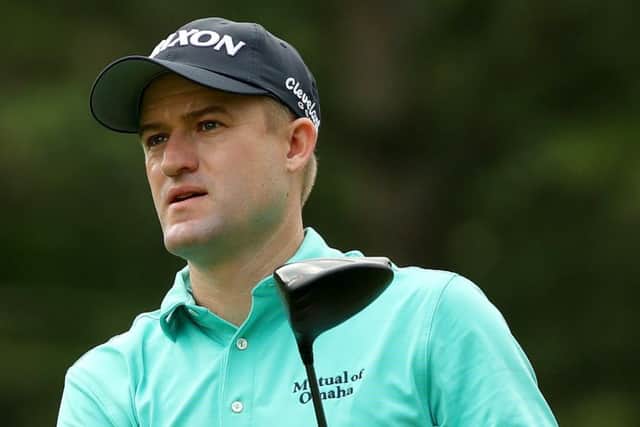 AKRON, OH - AUGUST 02: Russell Knox of Scotland plays his shot from the third tee during World Golf Championships-Bridgestone Invitational - Round One at Firestone Country Club South Course on August 2, 2018 in Akron, Ohio. (Photo by Greg Shamus/Getty Images)