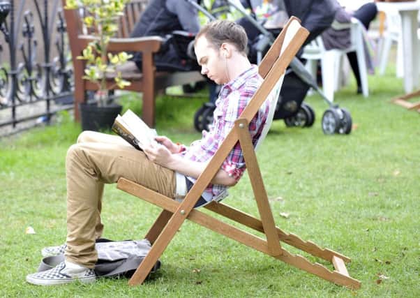 You don't need a ticket to sample the book festival's unique atmosphere. Picture: Phil Wilkinson