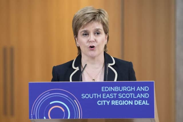 First Minister Nicola Sturgeon met with Theresa May in Edinburgh today. Picture: Jane Barlow/PA Wire