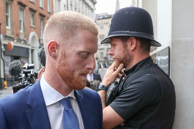 England cricketer Ben Stokes arrives at Bristol Crown Court where he is standing trial jointly accused of affray. Picture: PA.