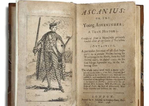 The copy of Ascanius which was sold to raise money for the 1745 Jacobite rising. PIC: Contributed.