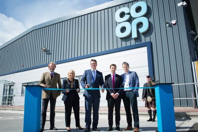 From left: Earl of Moray, John Douglas Stuart; Inverness Provost, Helen Carmichael; the Co-op's COO Chris Whitfield, Co-op logistics director Andy Perry and Co-op MD of property David Roberts. Picture: Alison White