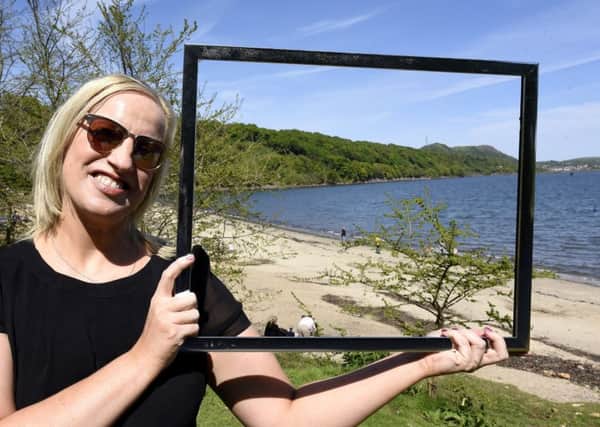Reporter Debbie Clarke puts Aberdour in the frame. Pic credit- WALTER NEILSON