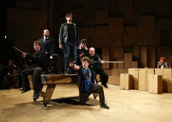 This reinvented production of The Beggars Opera is set in a warehouse full of stolen goods. Picture: Patrick Berger