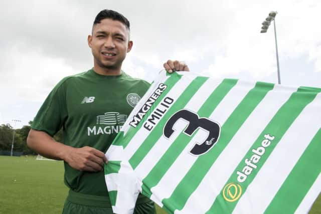 Emilio Izaguirre is back at Celtic and ready to help Kieran Tierney. Picture: Craig Foy/SNS