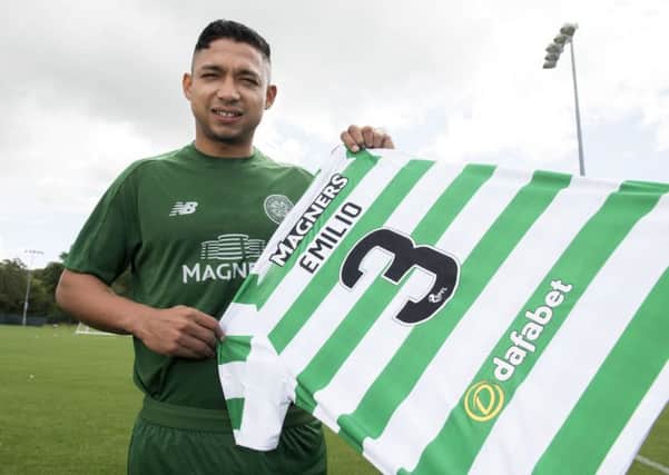 Emilio Izaguirre is back at Celtic and ready to help Kieran Tierney. Picture: Craig Foy/SNS