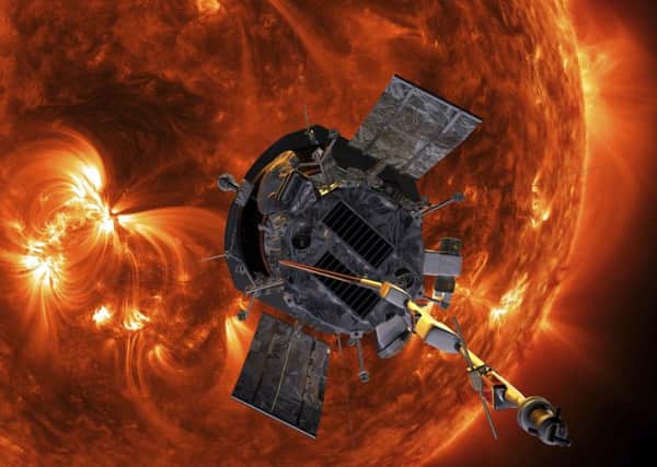 An artist's rendering of the Parker Solar Probe approaching the Sun. Picture: NASA via AP