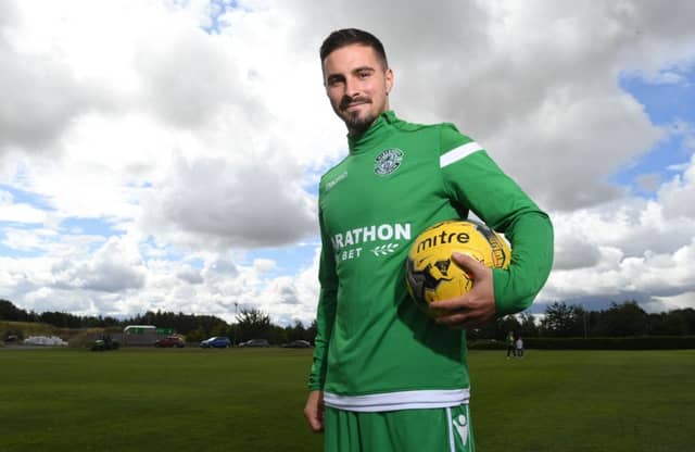 Jamie Maclaren has returned to Hibs for a second spell. Photograph: Paul Devlin/SNS