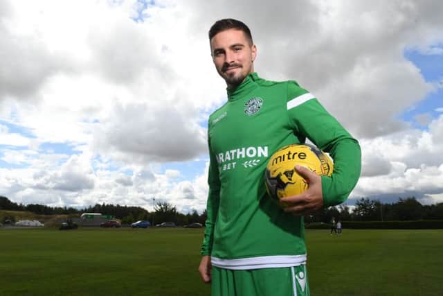 Jamie Maclaren has returned to Hibs for a second spell.  Photograph: Paul Devlin/SNS