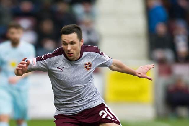 Don Cowie in action for Hearts. Pic: John Devlin