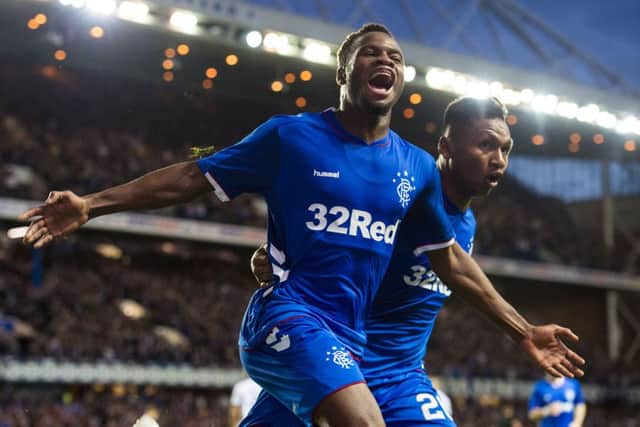 Lassana Coulibaly, left, who scored against Maribor, is exactly the type of player Rangers lacked last season. Photograph: Alan Harvey/SNS