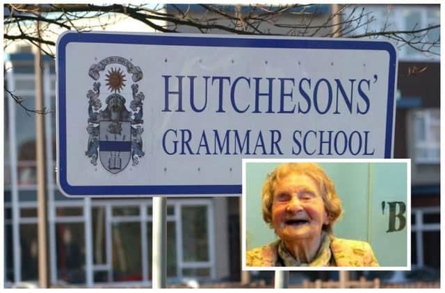 Flora Smith was Scotland's oldest woman and the oldest surviving former pupil of Hutchesons' Grammar School. Picture:s TSPL/JP