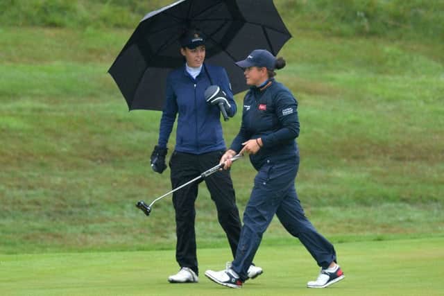Meghan Maclaren and Michele Thomson lost to France 2 in the semi-finals at Gleneagles. Picture: Getty Images