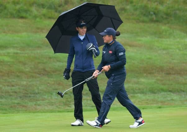 Meghan Maclaren and Michele Thomson lost to France 2 in the semi-finals at Gleneagles. Picture: Getty Images