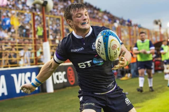 George Horne scored two summer tries against Argentina. Picture: SNS/SRU