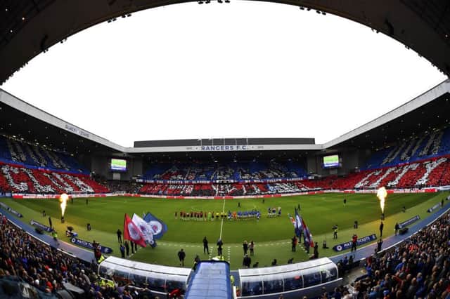 The display stretching around three stands at Ibrox. Picture:: SNS