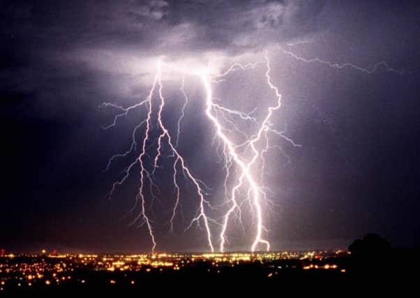 The Met Office has issued of a warning of thunder and lightning strikes. Picture: AP