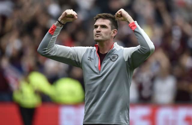 Hearts are refusing to budge from their valuation of Kyle Lafferty. Picture: SNS