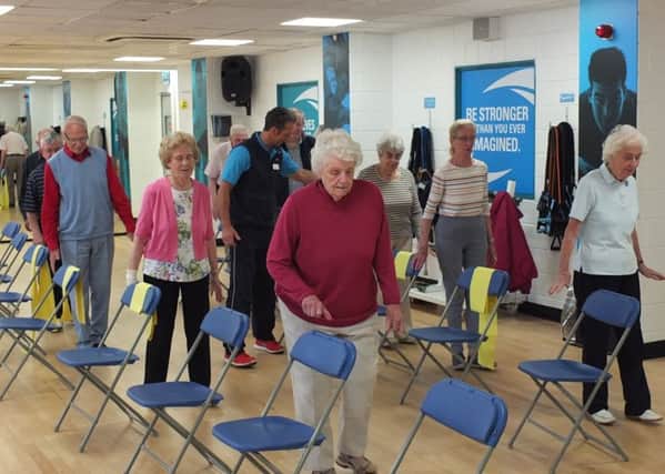 A Steady Steps Class which is for people who have had falls and/or are in fear of falling.