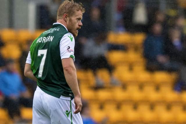 Daryl Horgan made his Hibs debut against St Johnstone, a little over 24 hours after his signing was announced. Picture: SNS Group