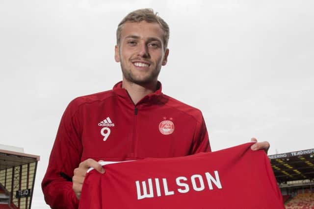 Aberdeen unveil James Wilson who has joined the Pittodrie club on loan from Manchester United. Picture: Craig Foy/SNS