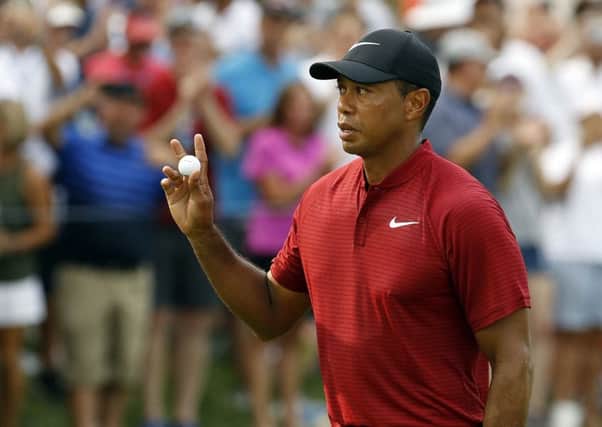 Tiger Woods thrilling performance in finishing second at the US PGA Championship moved him up to 11th in the US Ryder Cup standing. Picture: AP.