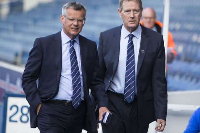 Rangers chairman Dave King (right) and managing director Stewart Robertson. Picture: PA
