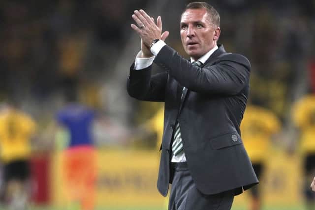 Brendan Rodgers had to face up to being without 'our two best centre-halves' in the defeat by AEK Athens. Picture: AP