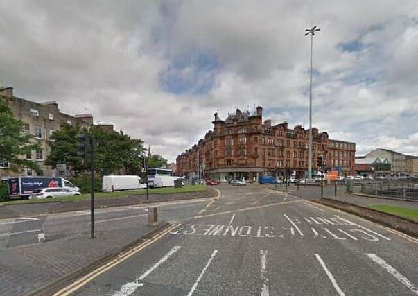 The incident happened at a pedestrian crossing adjacent to the M8 motorway at Charing Cross