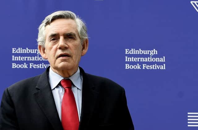 Gordon Brown at the Edinburgh Inernational Book Festival. Picture: Lisa Ferguson