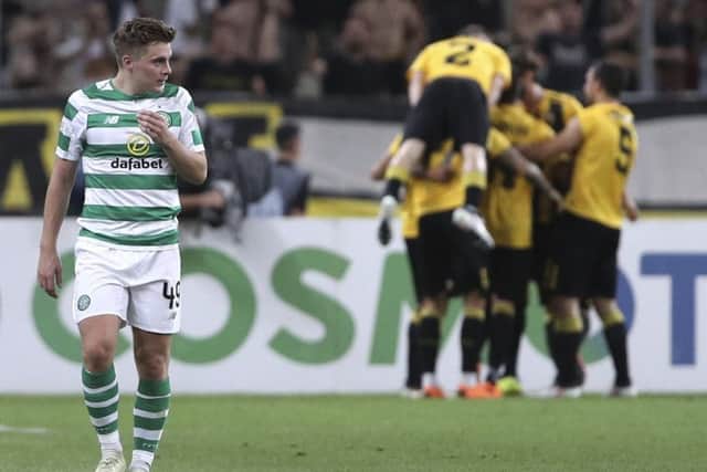 Celtic exited the Champions League last night after a 2-1 defeat to AEK Athens. Picture: AP
