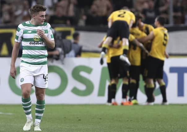 Celtic exited the Champions League last night after a 2-1 defeat to AEK Athens. Picture: AP