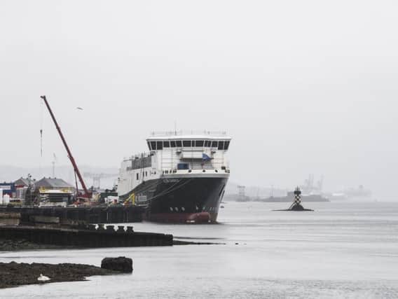 The Glen Sannox under construction at Fergusons Marine in Port Glasgow. Picture: John Devlin