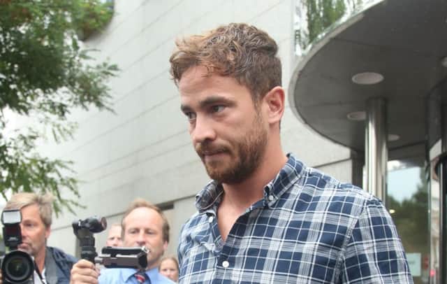 England rugby player Danny Cipriani leaves Jersey Magistrates' Court, Saint Helier, where he pleaded guilty to charges of common assault and resisting arrest following an incident in a nightclub on the island. PICTURE: Yui Mok/PA Wire