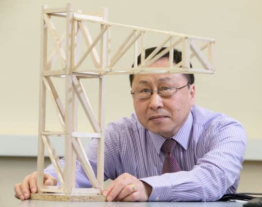 Binsheng Zhang, professor in civil, structural and fire engineering at Glasgow Caledonian University. Picture: Peter Devlin
