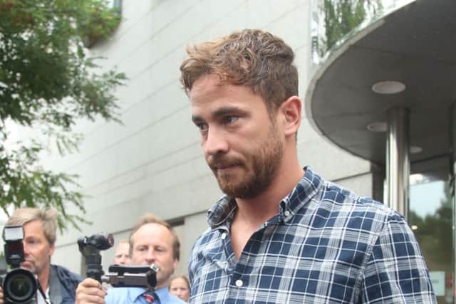 England rugby player Danny Cipriani leaves Jersey Magistrates' Court, Saint Helier, where he pleaded guilty to charges of common assault and resisting arrest. Picture: PA