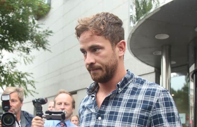 England rugby player Danny Cipriani leaves Jersey Magistrates' Court, Saint Helier, where he pleaded guilty to charges of common assault and resisting arrest. Picture: PA